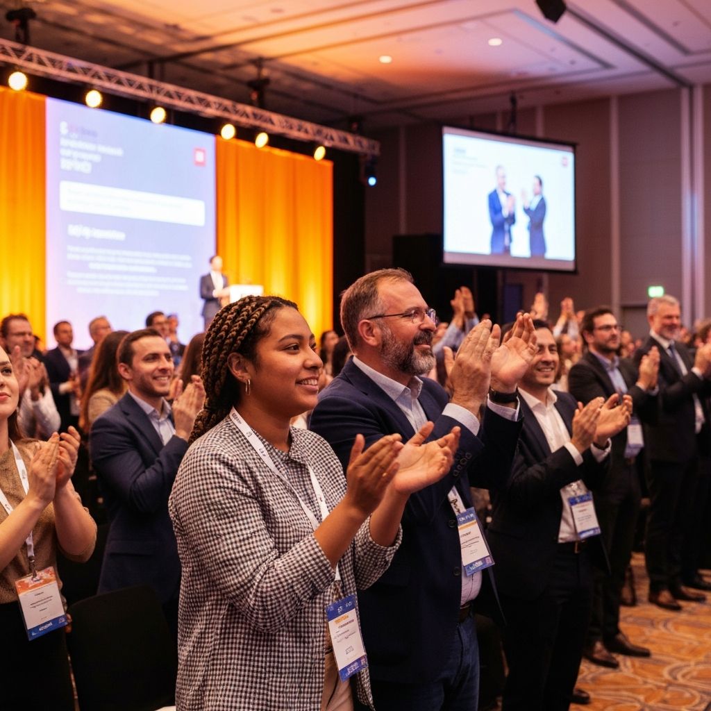 Engaged audience at event